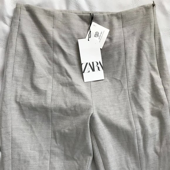 Zara Gray Straight Leg Pants Size Medium - Picture 2 of 7